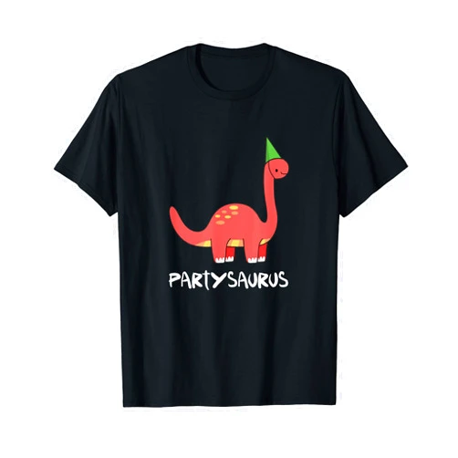 Geburtstag Party & Jungen Mädchen Dino Geschenke Partysaurus dinosaur with party hat will party celebrations T-Shirt