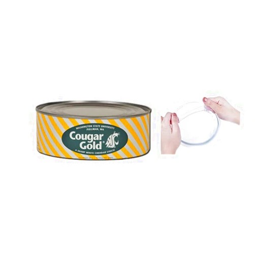 BANRIN Washington State University Cougar Gold Cheese and Vinceron Silicone Stretch Lid Bundle
