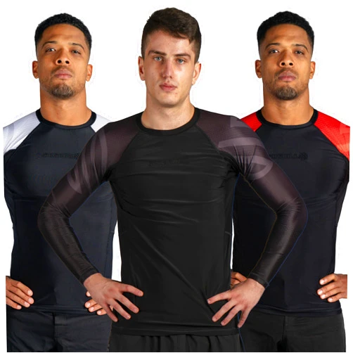 Sanabul Essentials Long Sleeve Compression Shirts for Men - MMA BJJ Athletic Compression Shirt - Men Cross Training Rashguard