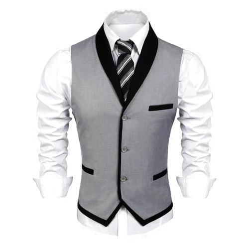 COOFANDY Men's Suit Vest Slim Fit Formal Business Dress Vest Casual Wedding Waistcoat