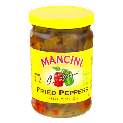 Mancini Packing Co Peppers, Fried, W/Onion, 12-Ounce (Pack of 6)