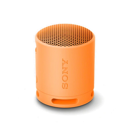 Sony SRS-XB100 Wireless Bluetooth Portable Lightweight Super-Compact Travel Speaker, Durable IP67 Waterproof & Dustproof Shower Speaker, 16 Hour Battery, Versatile Strap, & Hands-free Calling, Orange