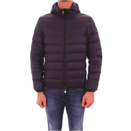 Emporio Armani Down Bomber Zip Up Black/Navy Reversible Jacket M Black/Navy