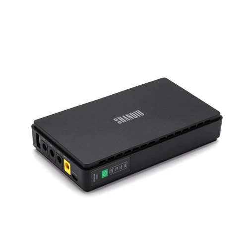 Shanqiu Mini UPS Battery Backup 10000mAH Uninterruptible Power Supply for WiFi, Router, Modem, Security Camera with Input DC/USB Output USB 5V DC 5V/9V/12V 2A (5V-12V DC) 37Wh-DC 10000mAh