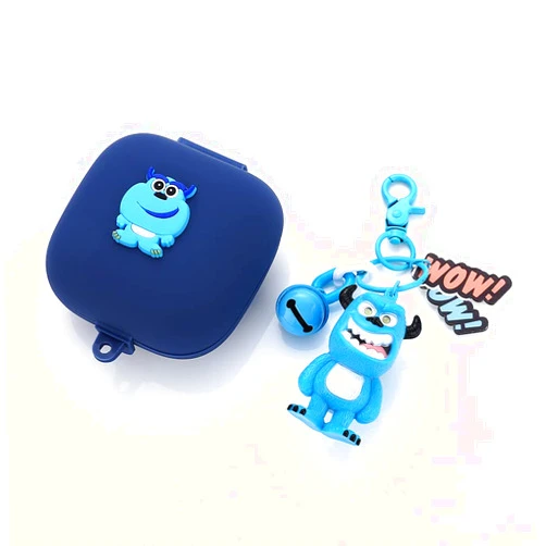 Suublg Fit Designed for Powerbeats Pro Earbuds, Suublg Cartoon Silicone Case Protective Cover with Cute Doll Keychain Full Body Anti-Lost Lanyard for Powerbeats Pro Wireless Headphones