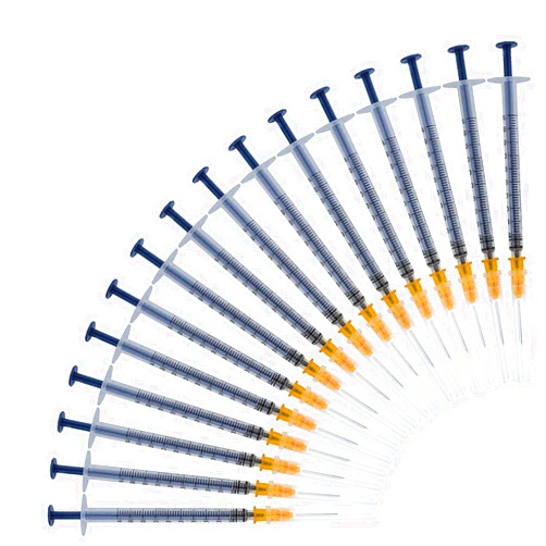 SHAOTONG 1ml 25G Syringe with Needle,Disposable Sterile Syringe 100pcs