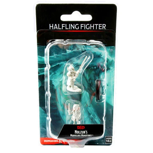 NECA WizKids D&D Nolzurs Marvelous Unpainted Miniatures: Wave 6: Male Halfling Fighter