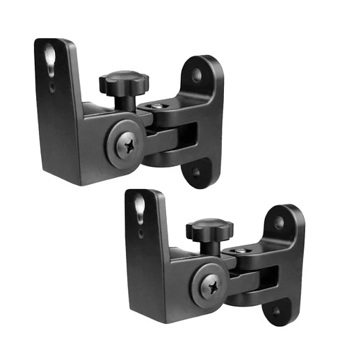 Howonder BS-218pro Universal Speaker Wall Mount for Small Speakers ,Vertical 120°, Horizontal 180°Adjustment,Hold up to 30lbs,Compatible with Bose, JBL, KEF, Klipsch, Sony & Others(2 Packs Black)