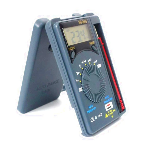 Generic XB-866 Auto Range Digital Multimeter, AC/DC Voltage Current Continuity Resistance Pocket Mini Tester(Battery Not Included)