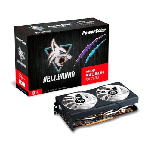 PowerColor Hellhound AMD Radeon RX 7600 Gaming Graphics Card