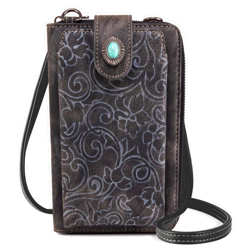 Montana West Western Small Crossbody Cell Phone Purses for Women CellPhone Wallet Bag
