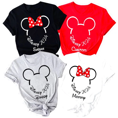 YUMAQ Vacation 2024 Shirt, Family Trip Essentials Shirts, land Family Matching Shirts, Mickey & Minnie Mouse Personalized Outfit, Travel Custom T-Shirts
