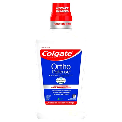 Colgate Phos Flur Anti Cavity Fluoride Rinse, Cool Mint, 16.9-Ounce Bottle (Pack of 2)