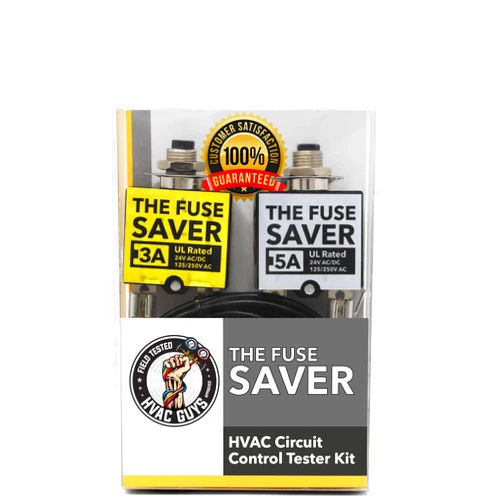 Leak Saver HVAC Guys - The Fuse Saver | HVAC Circuit Tester | 3 AMP & 5 AMP Fuses | Fuse Tester for Circuit Breaker - UL Rated 24V AC/DC & 125/250V AC