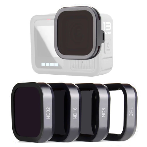 SOONSUN 4-Pack ND & CPL Lens Filter Set for GoPro Hero 13 Black, ND8 ND16 ND32 CPL, Multi-Coated HD Optical Glass Neutral Density & Circular Polarizer Filter for Outdoor Photography & Video Shooting