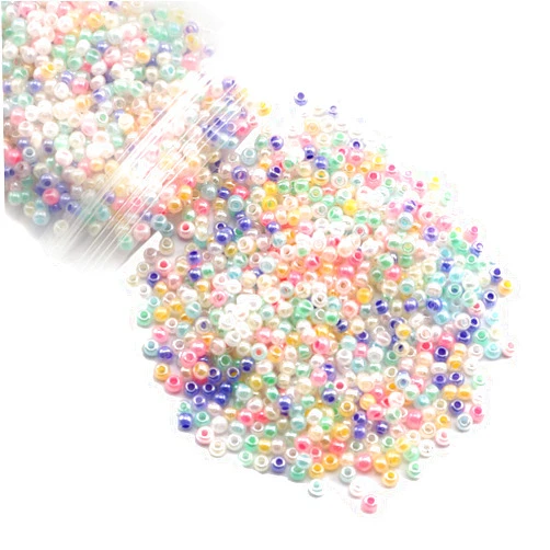Batino 1 Pack of Macaron Glass Beads DIY Seed Beads 2mm (Mixed Colors) for Bracelet Necklace Jewelry Making