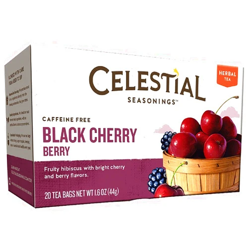 Celestial Seasonings Herbal Tea Caffeine Free Black Cherry Berry - 20 Tea Bags