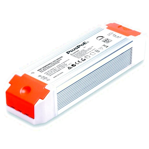 PLUSPOE 24V 60W Dimmable LED Driver, 110V AC - 24Volt DC 2.5A Transformer Electric Power Supply Adapter, 0-100% Dimming, Compatible with Lutron, Leviton Dimmers for LED Tape Cabinet Lighting