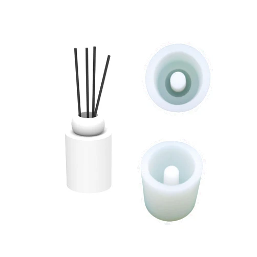 CLIMBBIRD Concrete Mold for Fragrance Reed Sticks Jar,Scents Diffusers Bottle Silicone Mold Aromatherapy Stick jar Cement Mold for Concrete