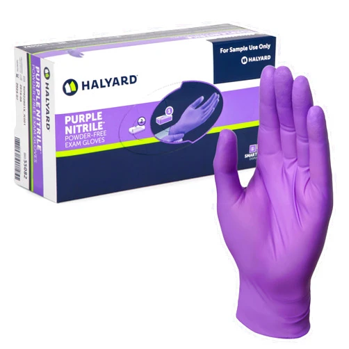 HALYARD PURPLE NITRILE Exam Gloves, Powder-Free, 5.9 mil, Small, 55081 (Box of 100)
