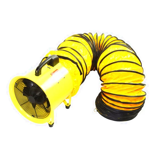 Maxx Air Heavy Duty Cylinder Fan with 20-foot Vinyl Hose, High Velocity Portable Blower/Exhaust Axial Hose Fan, 8-Inch, Yellow