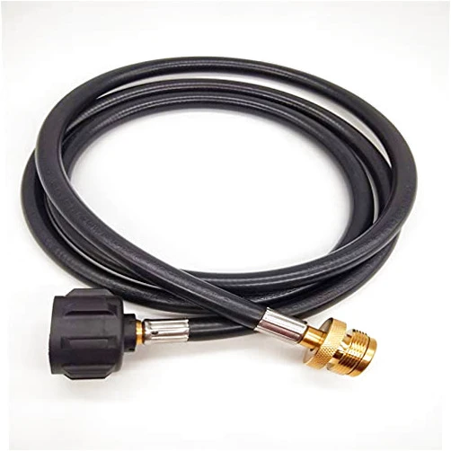 N\C NC 4Ft Propane Adapter Hose, Grill Connectors to Connects 1lb Propane Hook up to 20lb Tank, Blackstone Tabletop Camper Grill Gas line, Replacement Parts for QCC-1 / Type-1 Connection