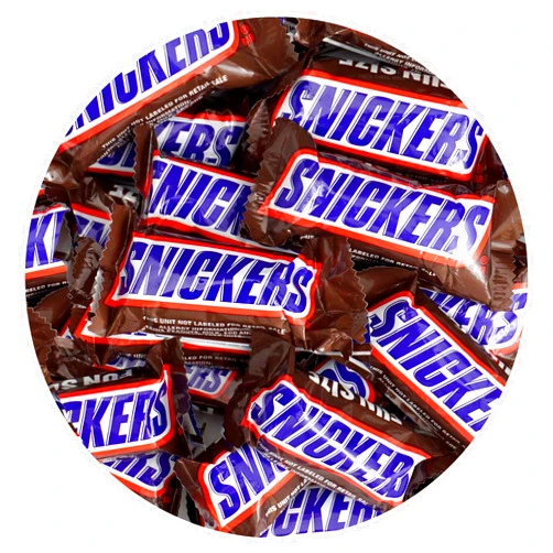 The Hampton Candy Company SnickersFun Size Chocolate Candy Bars, 5 Pound Bulk Bag, Individually Wrapped Candy