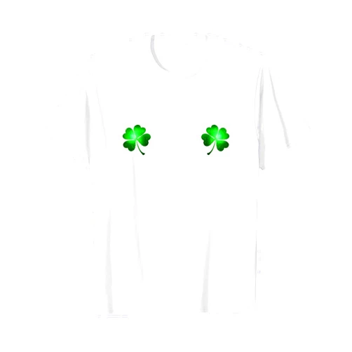 Lucky St. Patricks Day Tees Four Leaf Clover St Patricks Day Shamrock Boobs Irish T-Shirt