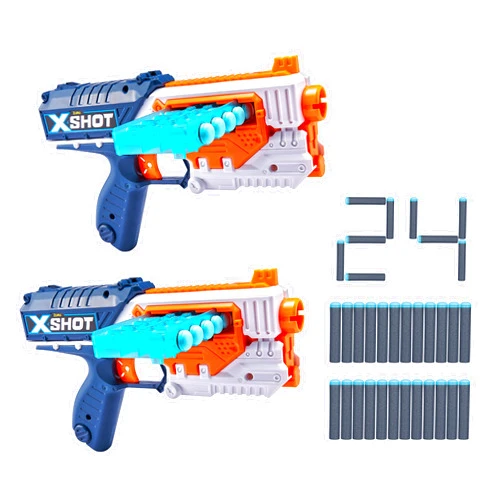 XSHOT Excel Quick Slide Cartridge 2-Pack, Includes 24 Darts in Frustration Free Packaging by Zuru, Multi (36483-S001)