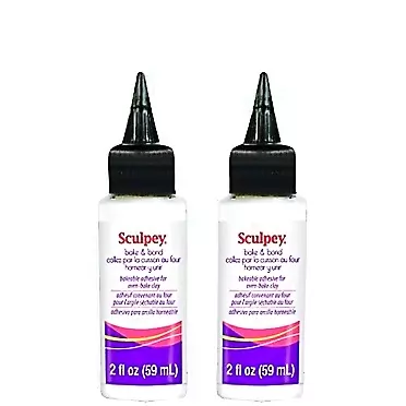 Polyform Sculpey Bake & Bond Bakeable Adhesive Clay for Oven-Bake Clay - Non-Toxic, Fun Projects, Great for All Clay Artists - 2-Ounces, 2-Pack