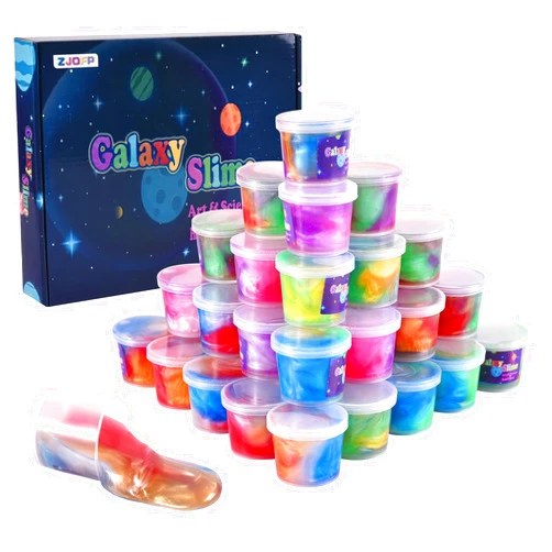 ZJOFP Kids Party Favors Galaxy Slime Kit, 30 Pack Bulk Rich Colorful Putty Toy, Stress and Anxiety Relief Sludge, Christmas Stocking Stuffers for Girls and Boys