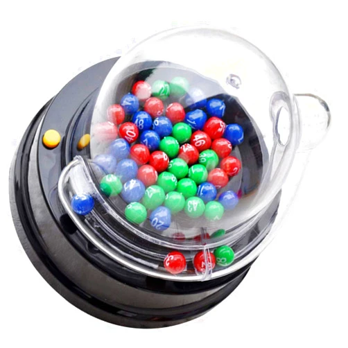 STOBOK Electric Lotto Ball Machine: Machine Portable Bingo Machine Cage Game with Balls Fortunate Number Picker, Electric Shake Lucky Ball Machine