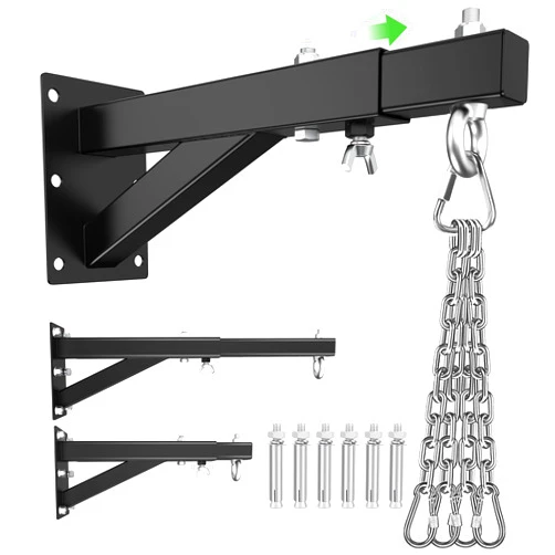 Eapele Heavy Bag Mount, Adjustable Punching Bag Wall Mount Bracket for Boxing and Muay Thai Training, Heavy Duty 500 lbs Boxing Bag Hanger for Home Gym MMA, Punching Bag Holder Stand for Hanging Bag