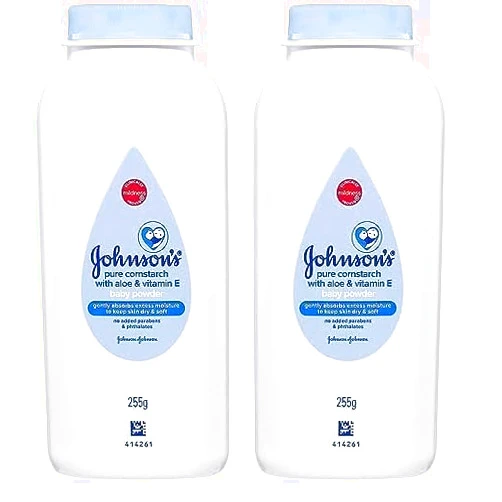 Johnson's Baby Powder for Delicate Skin, Hypoallergenic and Free of Parabens, Phthalates, and Dyes for Baby Skin Care, 1.5 oz (Pack of 2)