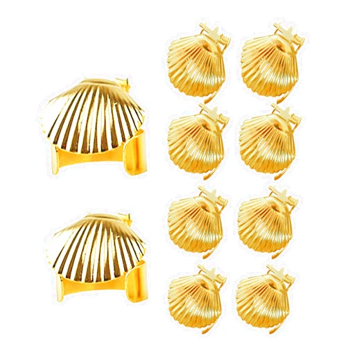 SYWAN 10 PCS Automatic Candle Snuffer Candle Extinguisher Metal Shell Pattern Candle Extinguishing Timer Candle Stopper Automatic Candle Extinguishing Avoid Waste and Accidents (Gold)