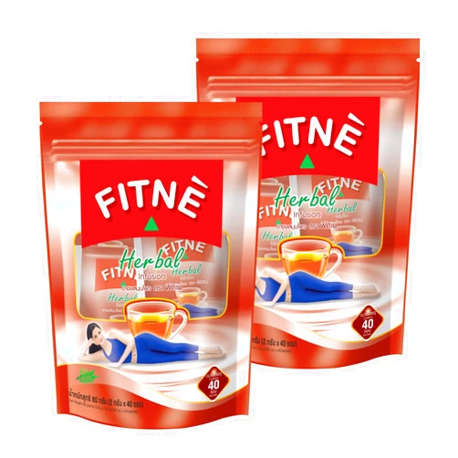 FITNÈ FITNE Original Herbal Tea Senna Infusion Healthy Wellness Beverage Natural Gentle Detox Cleanse No Calories Caffeine Free, 80 Tea Bags