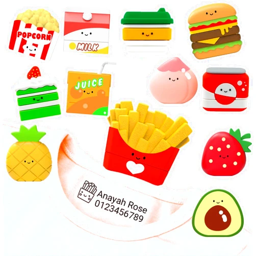LLmohanzm Name Stamp, Personalized Name Waterproof Clothing Stamp, 3D Three-Dimensional Stamp, 25 Cartoon Patterns in 12 Styles