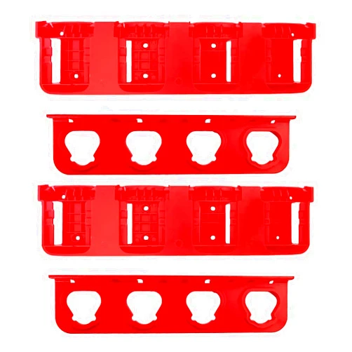 WOLGNKI Plastic Battery Organizer Mount Holder Fit for Milwaukee M18 M12 Battery 2 for 12V and 2 for 18V
