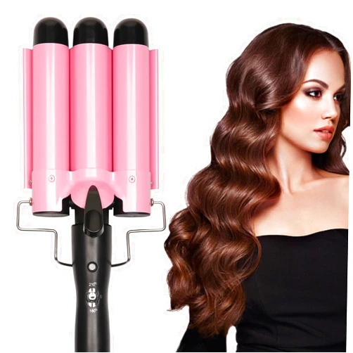 Dopheuor 2024 Newest 3 Barrel Curling Iron Jumbo 1.25 inch (32mm) Hair Curling Wand Crimper Instant Heating Adjustable Hair Curler with 2 Temperature Control