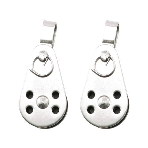 ZRM&E 2pcs Stainless Steel Nylon Pulley Marine Pulley 59x26mm Pulley Blocks Rope Runner Kayak Boat Accessories