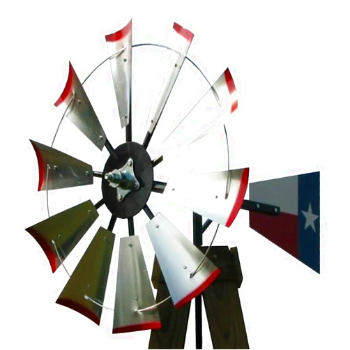 Scott Windmills 30-inch Windmill Head w/Texas Flag Tail & Instructions to Build an 8-foot Tall Windmill