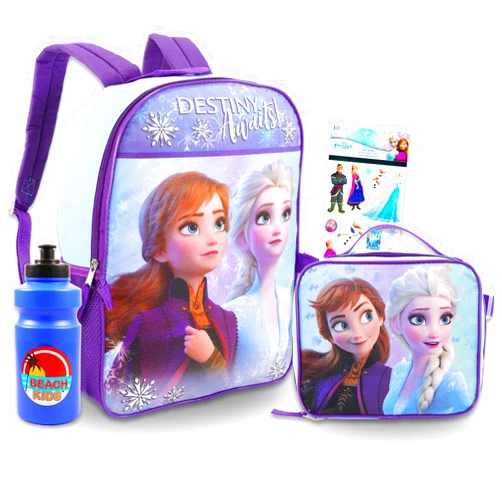 Disney Frozen 2 Backpack Set for Girls ~ 3 Pc Deluxe 16