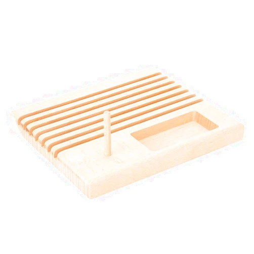 Tiiyee Quilting Wooden Ruler Beech Rack Rulers Organizer Quilting Wooden Ruler Holder Thread Holder Organizer DIY Spool Holder Rack Storage Sewing Tool for Knitting and Crafts