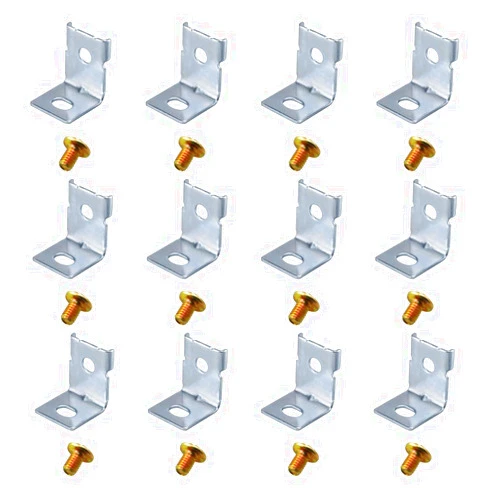 ZYAMY 12PCS Power Supply Mounting Bracket MHS012 Switch Power Supply Installation Power Bracket Kit with 12 Screws Power Clip Fixing Foot L-Shaped Bracket Switch Power Supply Installation Accessories