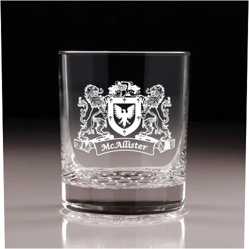 Irish Rose Gifts McAllister Irish Coat of Arms Nob Hill Tumblers - Set of 4