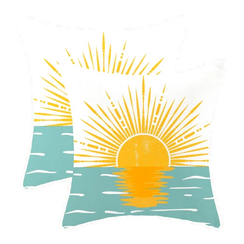Yxuiyal Sun Sunshine Pillow Covers 18x18 Set of 2 Boho Sunset Throw Pillow Covers Outdoor Decoration Bohemian Style Decor Pillowcase Rustic Farmhouse Decorative Cushion Cover for Couch Sofa