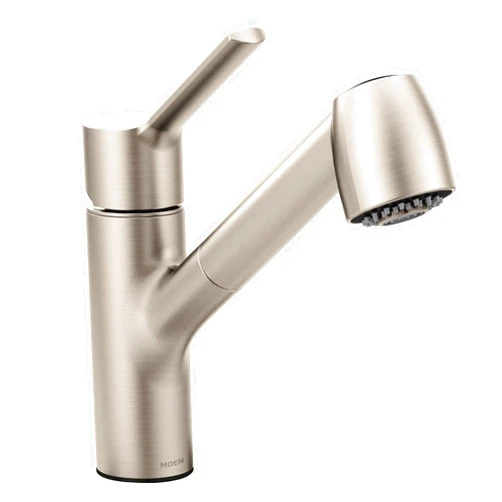 Moen Method Spot Resist Stainless Steel One-Handle Pullout Kitchen Faucet with High Spray Pressure, Kitchen Sink Faucets with Pull Out Sprayer, 7585SRS