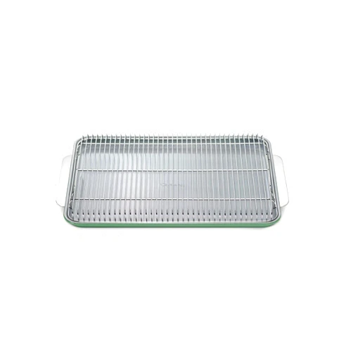 Caraway Non-Stick Ceramic Baking Sheet & Cooling Rack - Ceramic Coated - Non-Toxic, PTFE & PFOA Free - Perfect for Baking, Roasting, and More - Large (18