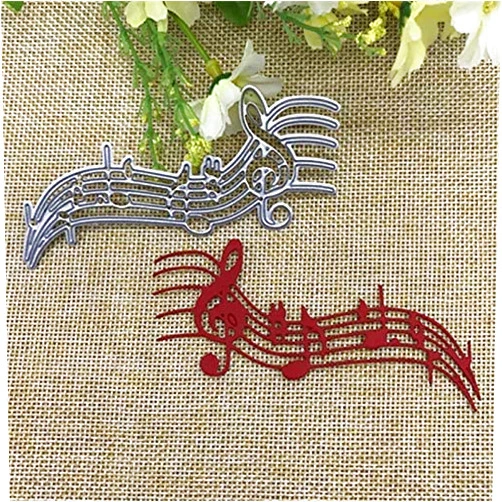 DIY Scrapbooking Artist 1 Pcs Music Note Cutting Dies,DIY Scrapbooking Artist Metal Cutting Dies Stencils Scrapbooking Photo Album Card Paper Embossing Craft DIY 10x4.5cm