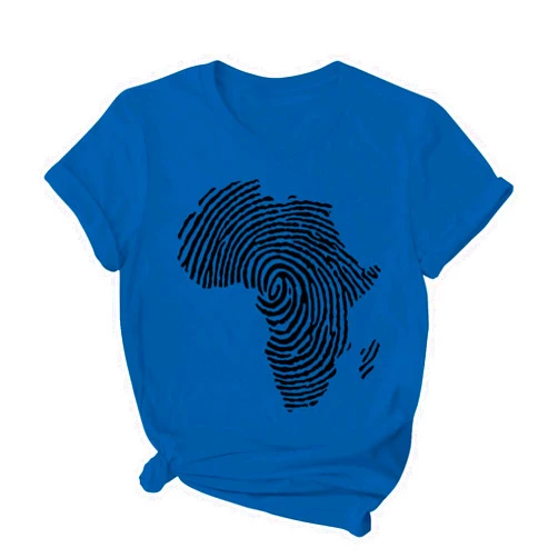 QIGUANDZ Black History Month Shirts Women African Continent Graphic T Shirt African American Pride Melanin Casual Tee Tops